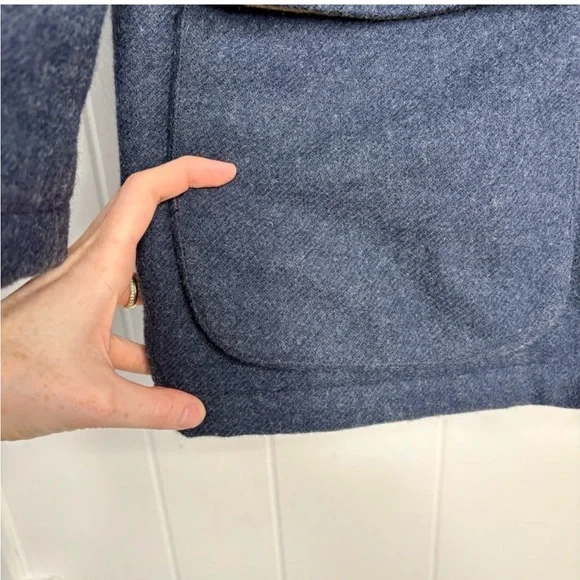 L.L. Bean Maine Guide Parka Men's Wool 0BMH7 Long Sleeve Blue Lined Collar $320 - Picture 5 of 12